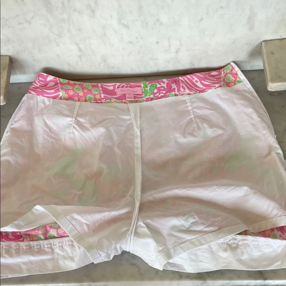 LILLY PULITZER Sunnyside Lions Vintage Faux Wrap Skort 8